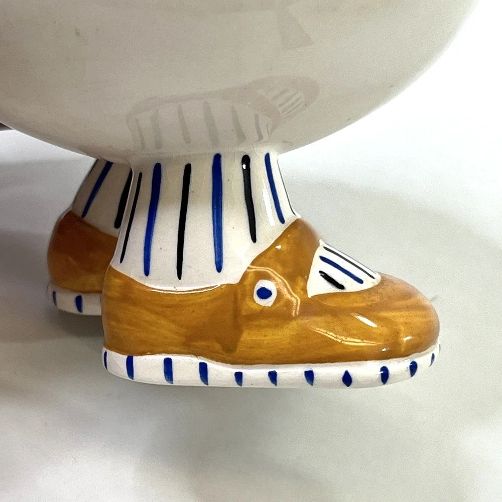 Carlton Walking Ware Teapot Yellow Shoes 1970s Lustre England Vintage‎ Tea Pot